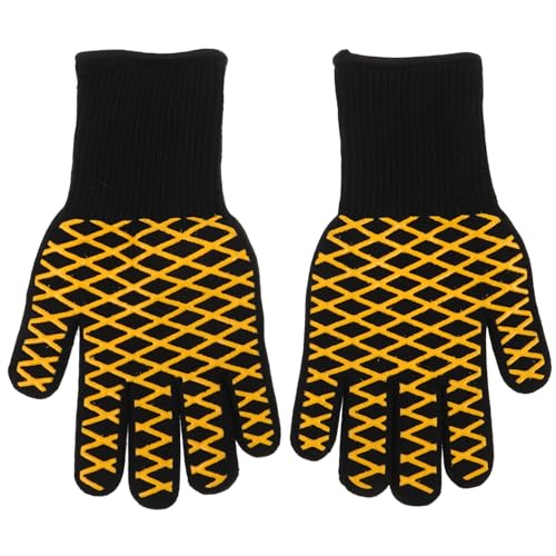 Ciieeo Hitzebeständige Bbq Ofenhandschuhe mit Flammhemmende Silikon Grillhandschuhe mit Fingerschutz Rutschfeste Barbecue Handschuhe für Backofen Grill Camping Feuerstelle Ofen Ciieeo Hitzebeständige Bbq Ofenhandschuhe mit Flammhemmende Silikon Grillhandschuhe mit Fingerschutz Rutschfeste Barbecue Handschuhe für Backofen Grill Camping Feuerstelle Ofen von Ciieeo