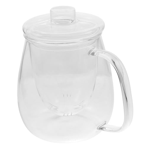 Ciieeo Hitzebeständige Glas mit Großem Ausguss für Losen Tee und Früchtetee Transparenter Teebereiter für Haushalt Langlebig und Leicht zu Reinigen von Ciieeo