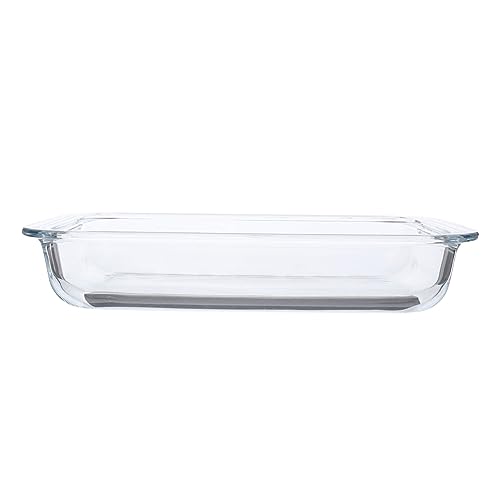 Ciieeo Hitzebeständige Glasbackform Transparentes Geschirr Mikrowellengeeignet Hochtemperaturbeständig Rechteckige Servierplatte aus Gehärtetem von Ciieeo