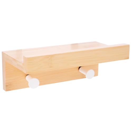 Ciieeo Holz Wandregal mit Haken Multifunktionales Wandboard Stabiles Wandmontage Regalbrett für Küche Bad Wohnzimmer zur Praktischen Aufbewahrung und Dekoration Ciieeo Holz Wandregal mit Haken Multifunktionales Wandboard Stabiles Wandmontage Regalbrett für Küche Bad Wohnzimmer zur Praktischen Aufbewahrung und Dekoration von Ciieeo