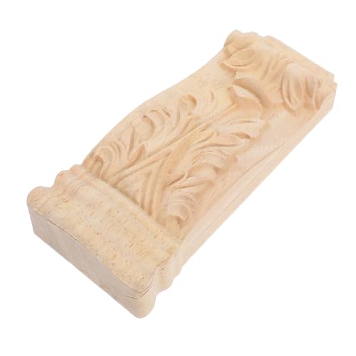 Ciieeo Holzgeschnitzter Korbelförmiger Wanddekor Dekorative Eckapplikation für Türrahmen Europäischer Vintage Stil Langlebiges Massivholz Einfache Montage Eleganter Raum Akzent von Ciieeo