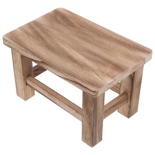 Ciieeo Holzhocker für Schuhwechsel Robuster Tragbarer Holzstuhl mit Ergonomischem Design für Erwachsene für Wohnzimmer Schlafzimmer und Badezimmer von Ciieeo