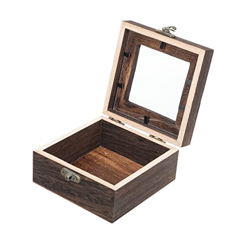 Ciieeo Insekten Sammlung Box mit Klarglasdeckel Holz Display Vitrine für Präparate Eleganter Aufbewahrungsbehälter für Sammler Robustes Design Verschließbar von Ciieeo