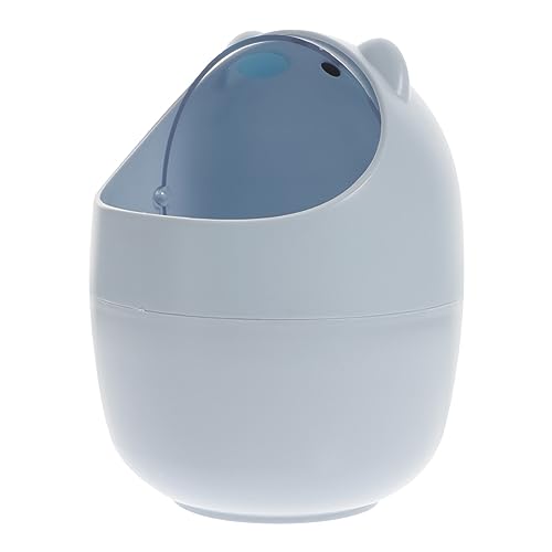 Ciieeo Kawaii Desktop Mülleimer mit Deckel Kleiner Büro Abfalleimer Geruchsdicht Leicht und Robust für Wohn und Arbeitszimmer Praktischer Study Trash Bucket Blau von Ciieeo