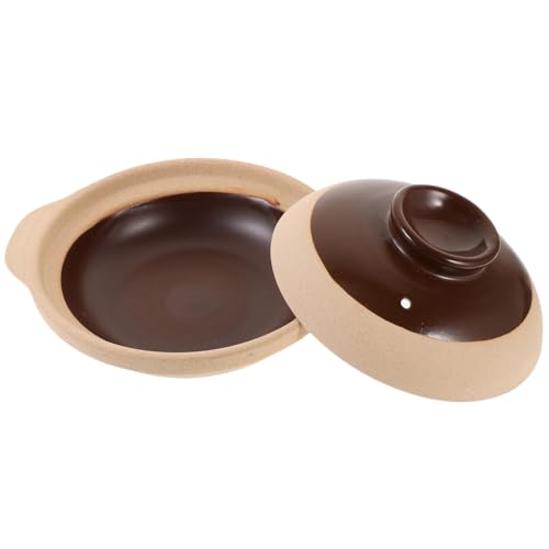Ciieeo Keramik Casserole mit Deckel Hitzebeständiger Topf für Gasherd Antihaftbeschichtet Langlebiger und Isolierender Kochtopf für Langsames Schmoren und Suppen Zubereiten von Ciieeo