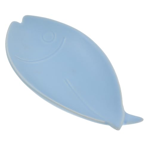 Ciieeo Keramik Schmuckschale Fischform Großer Schmuck und Schlüsselhalter Minimalistisches Design Vielseitig für Halsketten Ringe Armbänder Dekoratives Tablett für Schlafzimmer Wohnzimmer von Ciieeo
