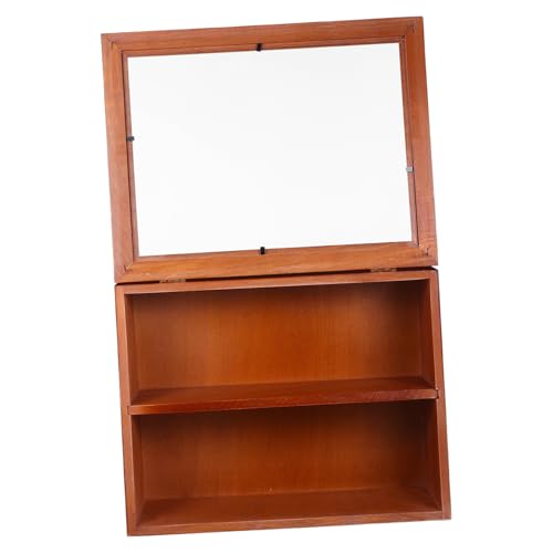 Ciieeo Kleiner Display Schrank Vielseitiges Regal zur Aufbewahrung von Modellen und Handarbeiten Dekorativer Vitrinenschrank mit Klapptür für Schmuck und Kleine Objekte für Wandmontage von Ciieeo