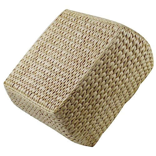 Ciieeo Kleiner Geflochtener Hocker für Eingangsbereich Kreativer Schuhwechsel Hocker aus Hochwertigem Material für Wohnzimmer und Flur von Ciieeo