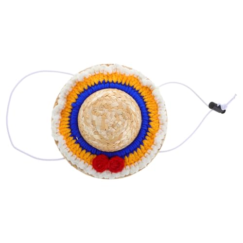 Ciieeo Kleiner Strohhut für Auto Armaturenbrett Woven Car Hat Deko für Nio Handgemachte DIY Auto Innenraumdeko Charmantes Accessoire Dekorative Hutverzierung von Ciieeo