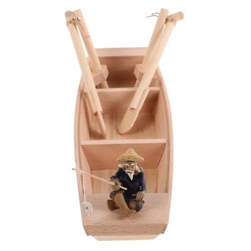 Ciieeo Kleines Holzboot Ornament Unvollendetes Holzboot für DIY Dekoratives und Einzigartiges Bootmodell zur Verschönerung Ihres von Ciieeo