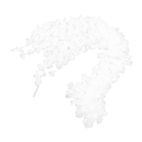 Ciieeo Künstlicher Blumenvorhang Weiß für Hochzeit Party Sommer Outdoor Große Wanddekoration mit Aufhängeringen Vielseitig für Hawaii Themen und Indoor Event Bühnenhintergrund von Ciieeo