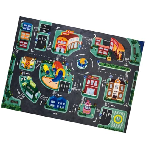 Ciieeo LED Spielmatte Verkehrslern Teppich Strapazierfähig Bequem rutschfest Waschbar für Jungen und Mädchen Kreative Krabbelmatte für Spielerisches Lernen und Spaß im Kinderzimmer von Ciieeo
