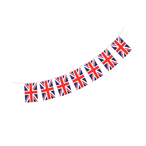 Ciieeo Lange Britische Nationalflaggen Wimpelkette mit Beidseitigen Fahnen Wetterfester Party Dekoration für Innen und Außen Geeignet für Festivals Garten Schule und Veranstaltungen von Ciieeo