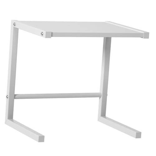 Ciieeo Luftfritteuse Halterung mit Verstellbarer Höhe Stabiler Küchenorganizer für Mikrowellen und Öfen Platzsparendes Design für Kleine Haushaltsgeräte Weißes Metallgestell von Ciieeo