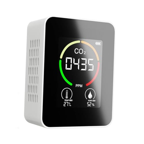Ciieeo Luftqualitätsmonitor mit LCD Display Temperatur und Feuchtigkeitsmesser Tragbar für Zuhause Büro Gewächshaus und Lagerraum Präzise Luftüberwachung von Ciieeo