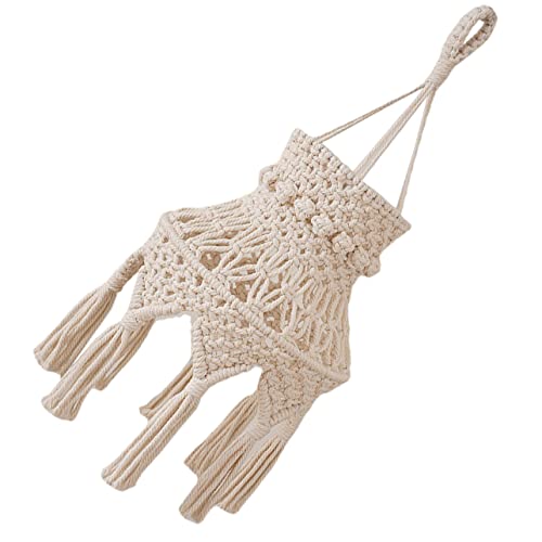 Ciieeo Makramee Lampenschirm für Deckenleuchte Handgefertigter Boho Stil Fassung Dekorative Lampenabdeckung für Schlafzimmer Wohnzimmer Küche und von Ciieeo