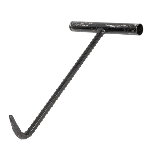 Ciieeo Manhole Cover Hook T förmiger Stahlhaken mit Glatter Oberfläche Rostfrei Langlebig für Abwasserkanal Wartung und Industrieeinsatz Door Lifter Metallfederzughaken von Ciieeo