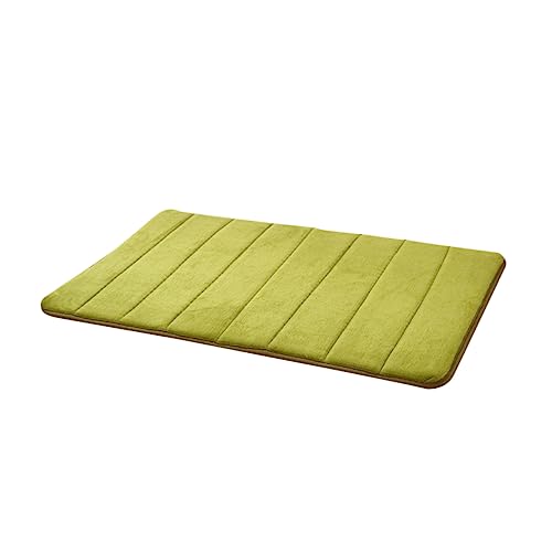 Ciieeo Memory Foam Rutschfester Wohnbereich für Wohnzimmer Schlafzimmer Badezimmer Weiche Korallensamtmatte Grün von Ciieeo