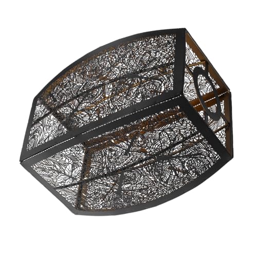 Ciieeo Metall Lampenschirm Ersatz Retro Industrie Pendelleuchte Lampenabdeckung aus Robustem Stahl für Wohn Esszimmer Effektive Lichtstreuung Langlebig Stilvolle Heimdekoration Schwarz von Ciieeo