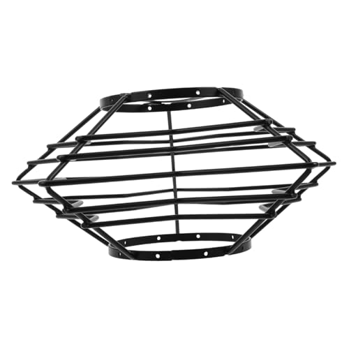 Ciieeo Metall Lampenschirm Fassung DIY Lampenschirmrahmen Sternform Vintage Industrie Design Schwarz Metallgestell für Pendel Deckenleuchte Wohnzimmer Schlafzimmer Esszimmer von Ciieeo