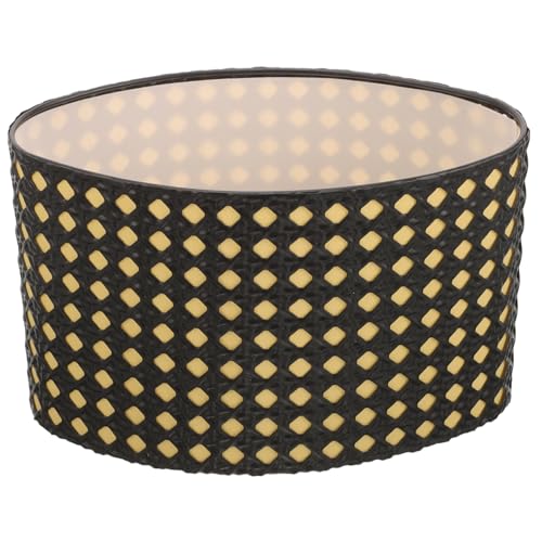 Ciieeo Metall Lampenschirm Oval Hohle Metalllampe Ersatz Lampenschirm für Tischlampe Modernes Design mit Stoffeinsatz für Wohnzimmer Schlafzimmer Arbeitszimmer von Ciieeo
