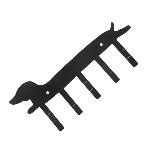 Ciieeo Metall Schlüsselhalter Wandmontage Hund Design Dekorativer Wandhaken für Schlüssel und Leichte Gegenstände Platzsparender Organizer für Flur Büro Terrasse und Schlafzimmer Schwarz von Ciieeo