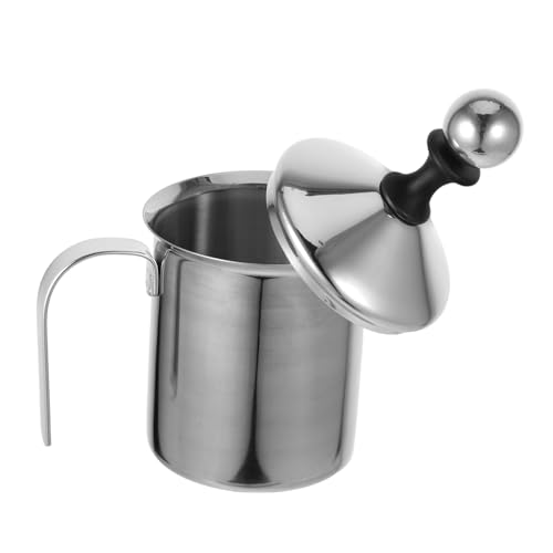 Ciieeo Milchaufschäumer Aus Edelstahl Handgehaltener Milchaufschäumer Hand Milchaufschäumer Handheld Frother Aufschäumer Für Kaffee Milchschäumer Sahneaufschäumer Silber Rostfreier von Ciieeo