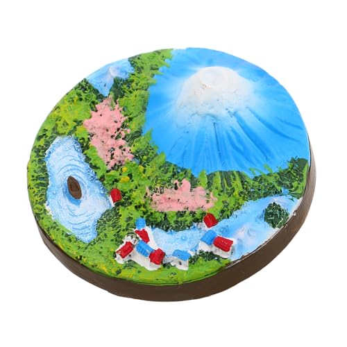 Ciieeo Miniatur Fuji Berg Statue Handbemalt Japanische Micro Landschaft Dekoration Kleines Bonsai Ornament Vielseitige Indoor Deko für Wohnzimmer Kompakte Tischdeko mit Beruhigendem von Ciieeo