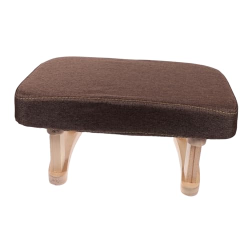Ciieeo Moderner Rechteckiger Holz Fußhocker Stabile Beine Kleines Sitzmöbel für Wohnzimmer Schlafzimmer Tragbarer Weicher Schuhwechselhocker von Ciieeo