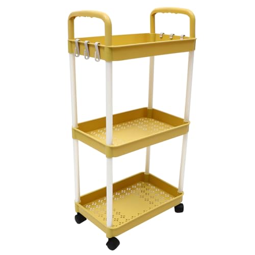 Ciieeo Multifunktionaler Stöckiger Aufbewahrungswagen mit Platzsparender Küchenwagen und Transportwagen für Schlafzimmer Bad Balkon und Büro Praktischer Utility Cart mit Großer Kapazität Ciieeo Multifunktionaler Stöckiger Aufbewahrungswagen mit Platzsparender Küchenwagen und Transportwagen für Schlafzimmer Bad Balkon und Büro Praktischer Utility Cart mit Großer Kapazität von Ciieeo