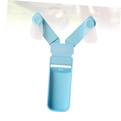Ciieeo Multifunktionaler USB Wiederaufladbarer Mini Handventilator Leise Tragbar mit Zwei Lüfterköpfen für Büro Zuhause Reisen Handgehaltener Kompakter Taschenventilator in Blau Ciieeo Multifunktionaler USB Wiederaufladbarer Mini Handventilator Leise Tragbar mit Zwei Lüfterköpfen für Büro Zuhause Reisen Handgehaltener Kompakter Taschenventilator in Blau von Ciieeo