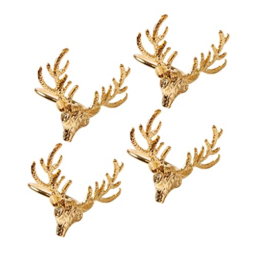 Ciieeo 4 Serviettenhalter Serviettenschnalle Geweih triffier für Weihnachtsfeiern Weihnachten Serviettenschnallen Metall Ciieeo 4 Serviettenhalter Serviettenschnalle Geweih triffier für Weihnachtsfeiern Weihnachten Serviettenschnallen Metall von Ciieeo