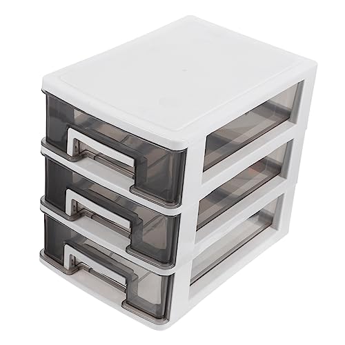 Ciieeo Organizer für Schreibtisch Transparente Aufbewahrungsbox für Büro Kosmetik und Kleinteile Robuste Kunststoffstruktur Platzsparend von Ciieeo