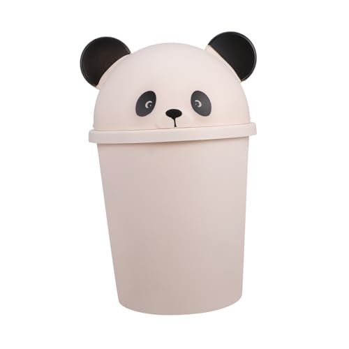 Ciieeo Panda-Mülleimer Niedliche Tierform Mülleimer Küchenabfalleimer Badezimmer-Papierkorb Mit Deckel Abfalleimer Großer Mülleimer Küchenabfalleimer Wäschekorb 10 L von Ciieeo