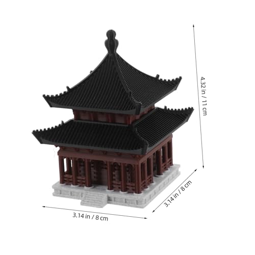 Ciieeo Miniatur-chinesischer Pavillon Für Aquarium Und Schreibtisch Antikes Gebäudemodell Mikro-landschaftsdekor Detailliertes Ornament Mit Kultureller Eleganz von Ciieeo