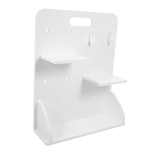 Ciieeo Pegboard Schreibtisch Organizer Vertikales Aufbewahrungssystem ohne Bohren mit Kleinen Trennwänden und Haken für Stilvolle Büroorganisation und Effiziente Nutzung des von Ciieeo