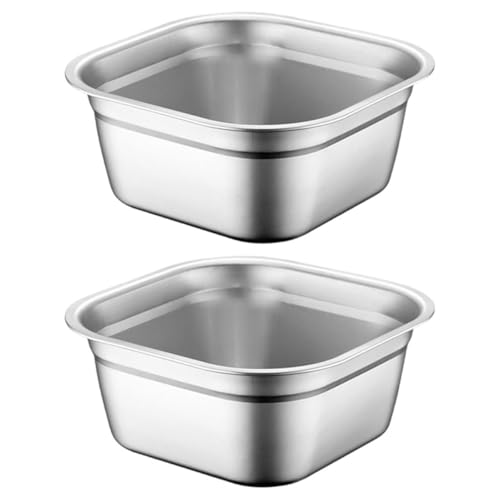 Ciieeo Platzsparendes Spülbecken-set Aus Edelstahl 2-teilig Rechteckige Spülwanne Für Die Küche Spülpfanne Zum Waschen Und Backen von Ciieeo