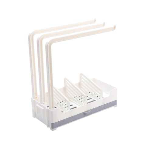 Ciieeo Praktischer Küchenspülen Organizer mit Abnehmbarem Design Vielseitiger Ablage für Geschirrtücher und Schwämme Modern und Platzsparend Einfache Montage Weiß von Ciieeo