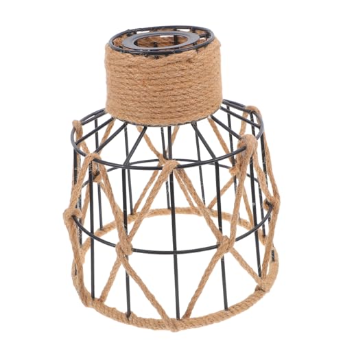 Ciieeo Lampenschirm Mit Jute-seil Vintage Pendelleuchte Robuste Industrielle Leuchte Für Restaurant Und Bar Dekoration Retro Boho Stil Für Wohnzimmer Und Esszimmer von Ciieeo