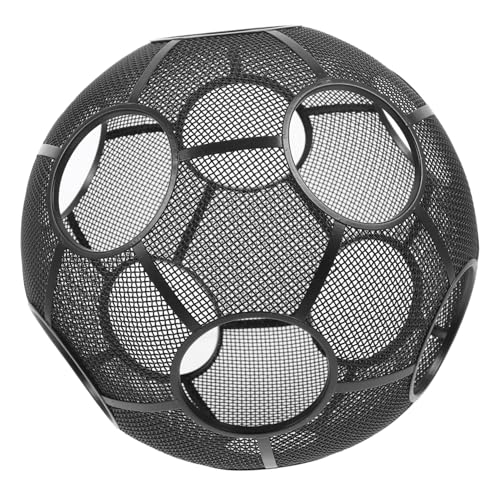 Ciieeo Retro Industrial Pendelleuchte Lampenschirm Kugelform Schwarz Hohles Design Ersatz Lampenabdeckung für Flur Esszimmer Bar Pub von Ciieeo