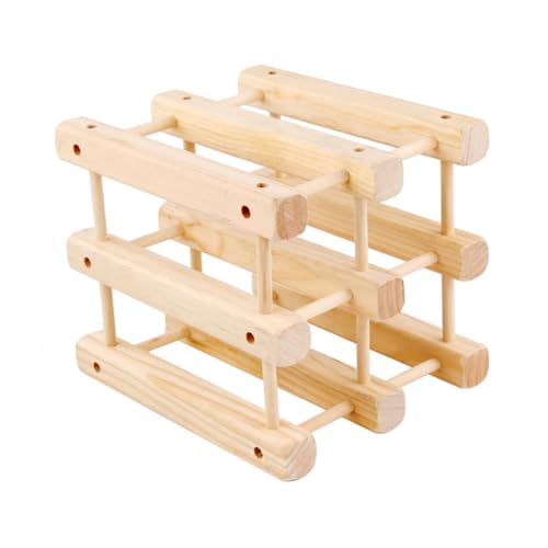 Ciieeo Robustes Holz weinregal für Flaschen Europäischer Weinhalter mit Stabilem Design Platzsparender Weinflaschenhalter für Arbeitsplatte Natürliche Holzfarbe zur Eleganten von Ciieeo