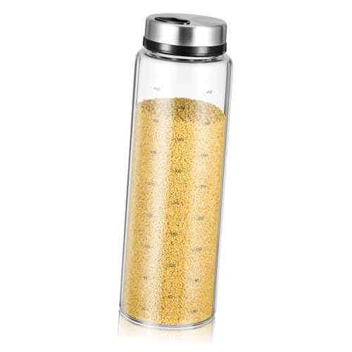 Ciieeo Gewürzflasche Aus Edelstahl Drehglas Mit Deckel Pfefferbehälter Gewürzbox Küchengerät Praktisch Für Zuhause Und Küche von Ciieeo