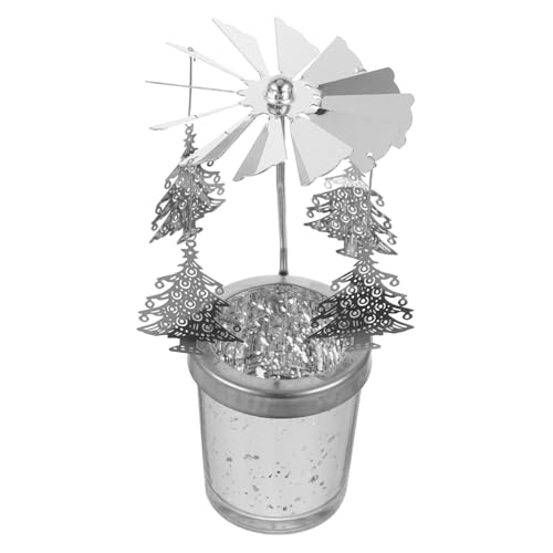 Ciieeo Rotierender Kerzenhalter Windmühle Silber Weihnachtsdeko Tischdekoration Langlebig Stilvoll für Weihnachten Hochzeit Party Ciieeo Rotierender Kerzenhalter Windmühle Silber Weihnachtsdeko Tischdekoration Langlebig Stilvoll für Weihnachten Hochzeit Party von Ciieeo