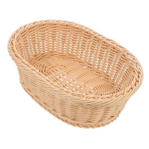 Ciieeo Runder Obstkorb aus Geflochtenem Imitations Rattan Multifunktionale Snack Display Basket für Küche und Tisch Ovaler Brot und Obstkorb Beige und Attraktiv Ciieeo Runder Obstkorb aus Geflochtenem Imitations Rattan Multifunktionale Snack Display Basket für Küche und Tisch Ovaler Brot und Obstkorb Beige und Attraktiv von Ciieeo