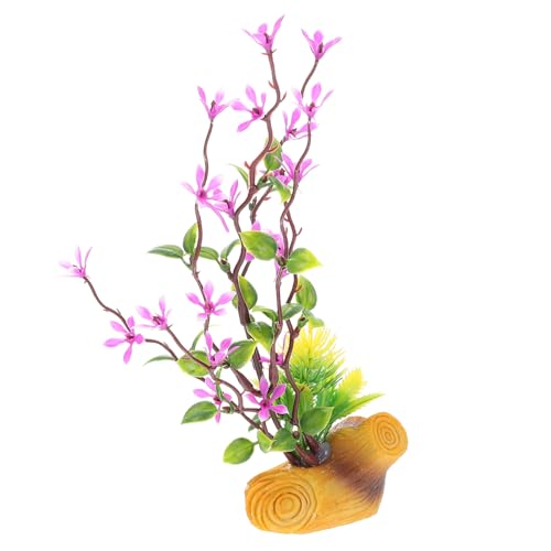Ciieeo Sashimi-Ornamente Schreibtischdekoration Sushi-Teller-Ornament Blumenornament Für Kalte Speisen Pflanzschale Blumensträuße Violett Plastik Aquarium Aufschnitt von Ciieeo
