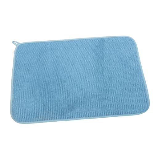 Ciieeo Saugfähige Mikrofaser-Abtropfmatte, groß, mit rutschfester Unterseite, wasserabweisend, Küchenspüle, Schutz für Besteck und Geschirr, Blau von Ciieeo