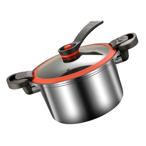 Ciieeo Schnellkochtopf Mikrodruck Kochtopf für Suppen Platzsparender Haushaltskochtopf mit Deckel Nährstoffschonendes Kochen für Eintöpfe und Hühnergerichte von Ciieeo