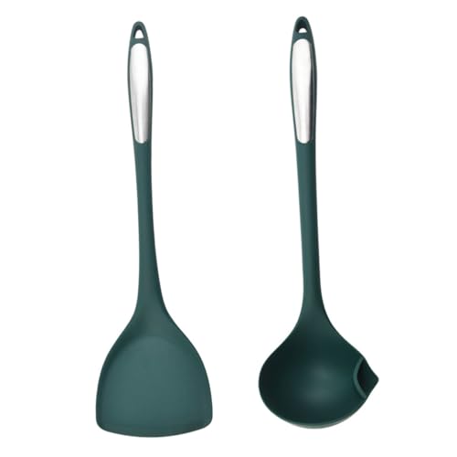 Ciieeo Silikon Küchenutensilien mit Edelstahlgriff Hitzebeständig Antihaftbeschichtet Rutschfest und Isoliert Pfannenwender Schöpflöffel für Schonendes Kochen im Haushalt Ciieeo Silikon Küchenutensilien mit Edelstahlgriff Hitzebeständig Antihaftbeschichtet Rutschfest und Isoliert Pfannenwender Schöpflöffel für Schonendes Kochen im Haushalt von Ciieeo