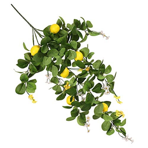 Ciieeo Elegante Zitrone Baum Pick Künstliche Grüne Pflanze Zitrone Zweige Für Decor Blumenarrangement von Ciieeo