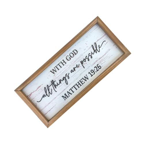 Ciieeo Spirituelle Holztafeln: Holztafel Mit Inspirierendem Zitat, Motivierendes Holzschild, Spirituelle Wandkunst Aus Holz, Bibelzitate, Wanddekoration von Ciieeo